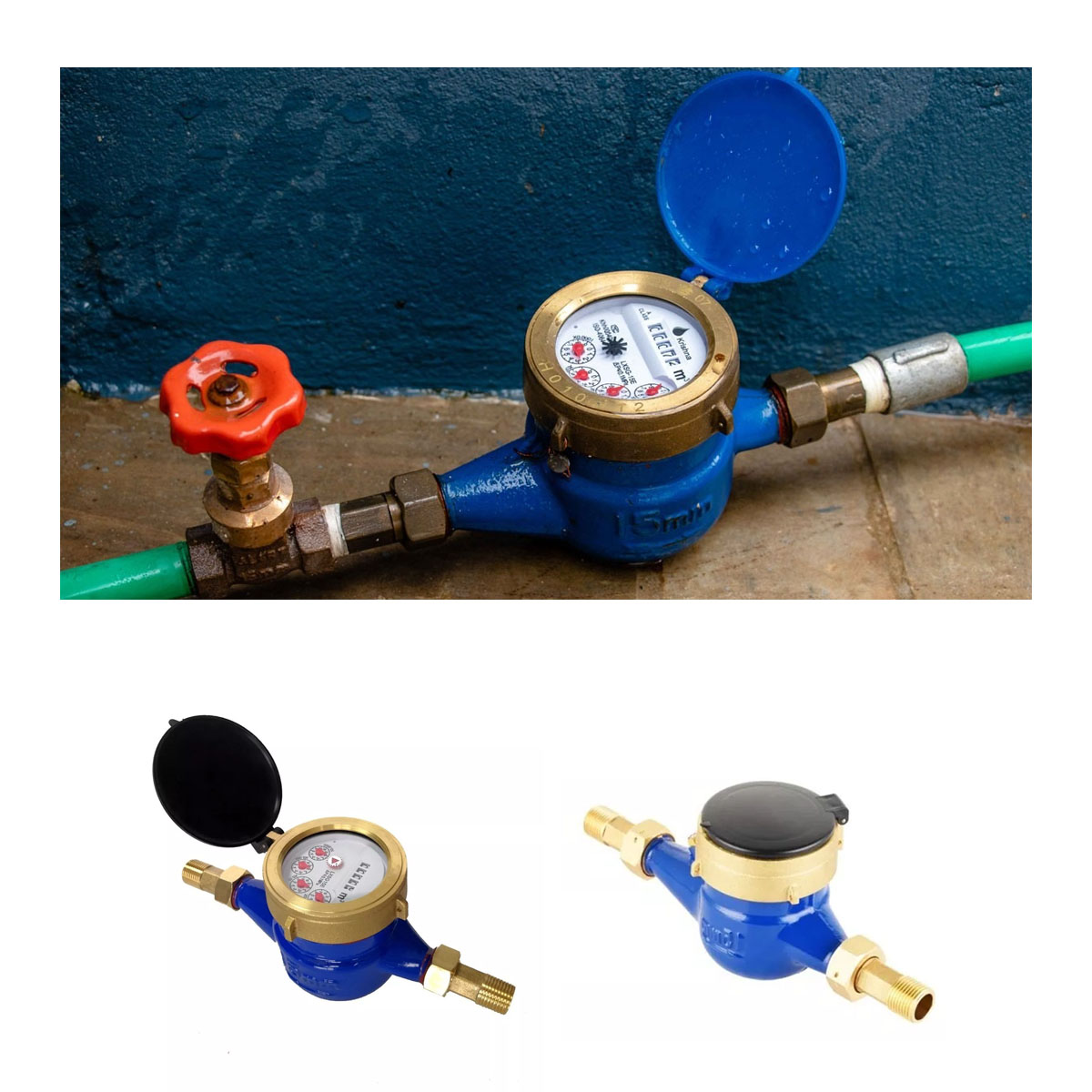 Medidor Remarcador De Agua Con Terminales De Conexión 1/2, foto 5
